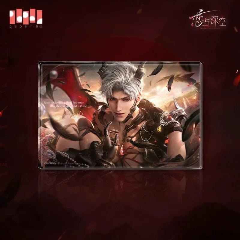 [Official Merchandise] Game Love and Deepspace Cosplay Sylus Abysm Sovereign Silk Scarf Acrylic Plaque Badge Hair Band in Stock