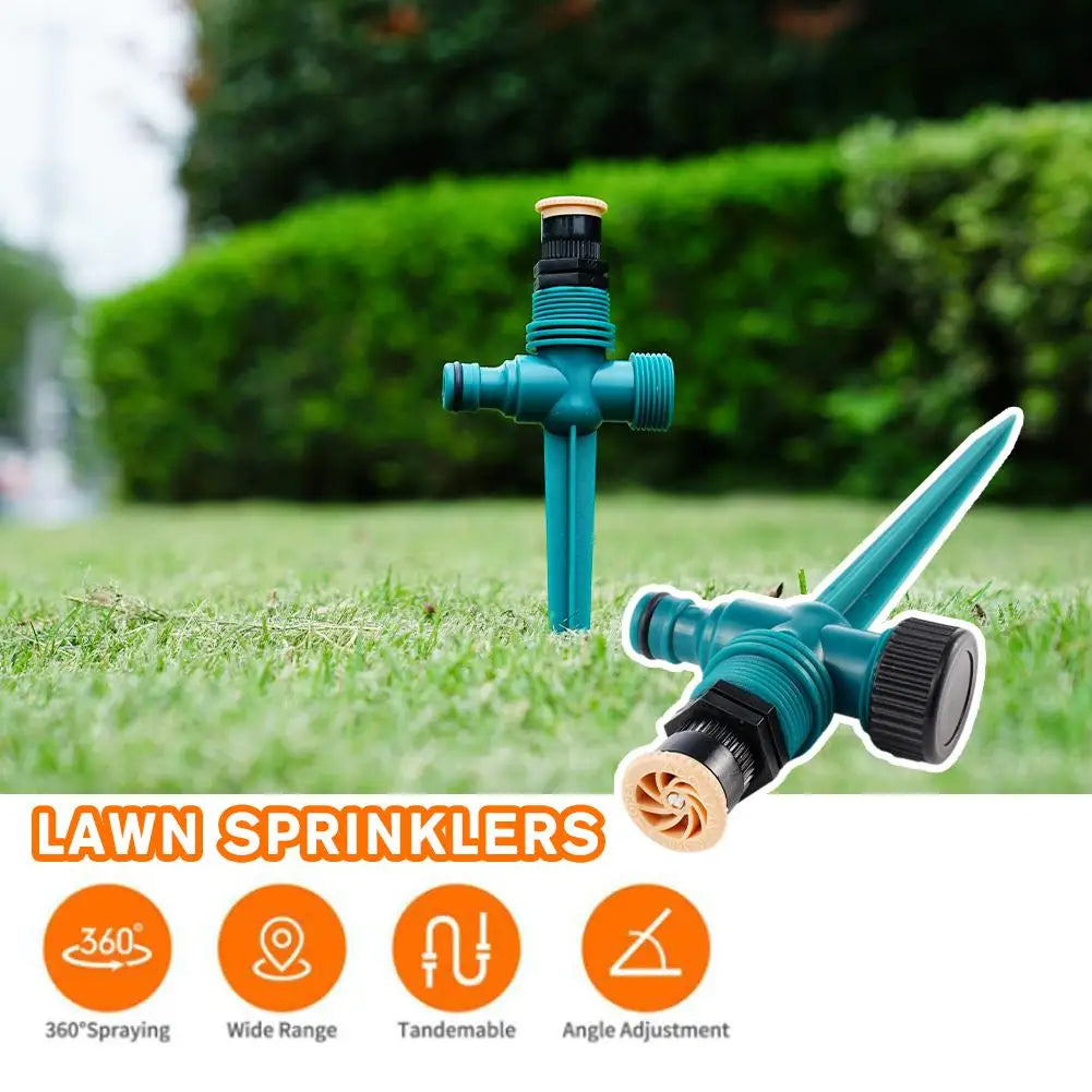 Garden Sprinkler 360° Rotation Irrigation Watering System Automatic Agriculture Lawn Greenhouse Adjustable Plug Spray Nozzle