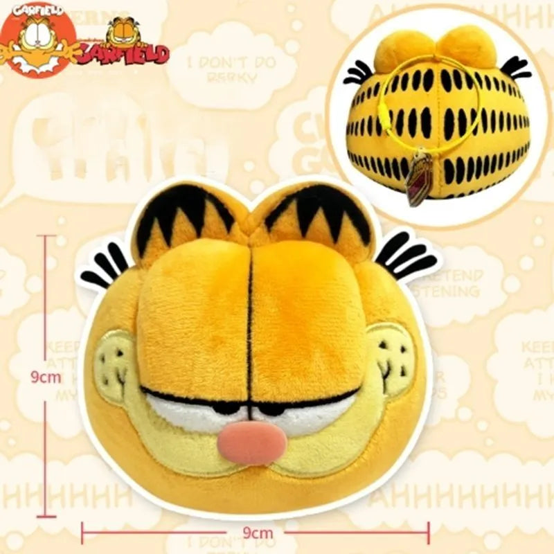 Kawaii Original Garfield Plush Doll Keychain Cartoon Anime Movie Stuffed Plushie for Bags Decor Birthday Christmas Gift
