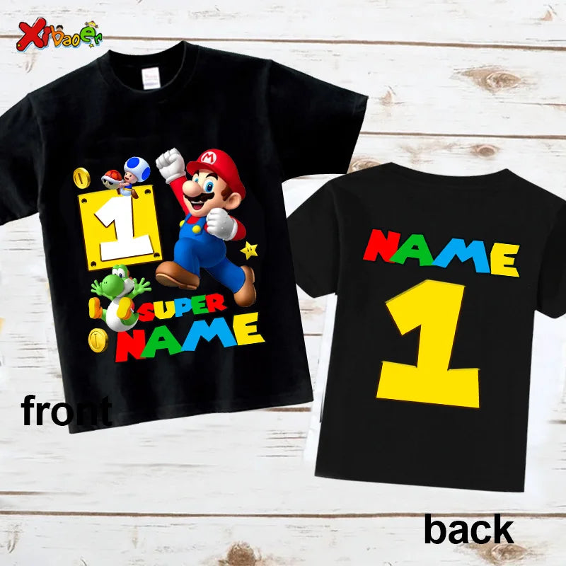 6th Birthday Boy Shirt Matching Outfits T Shirts Party Kids Shirts Baby Boy Clothes Shirts 7th Birthday Custom Name T Shirt Top