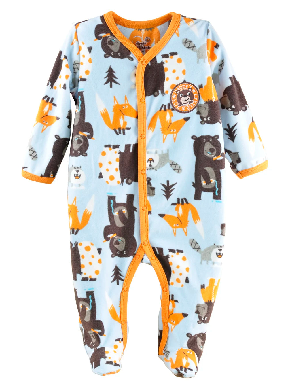 Fleece Baby One-Piece Romper With Footies bodysuits newborn sleepwear girl jumpsuit boy pajamas overalls cotton clothes