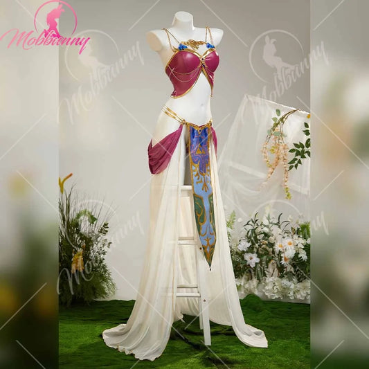 MOBBUNNYWomen Princess Cosplay Costume Anime Dance Dress Outfit Sexy Lingerie Short Top with Panty and Ribbon Halloween