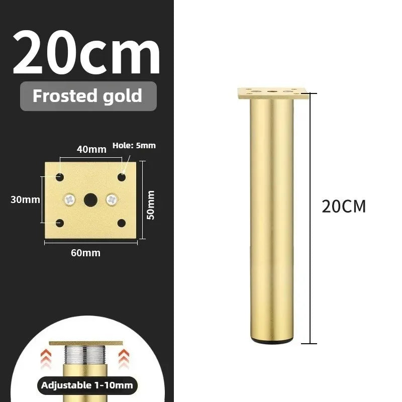 4pcs 6-30cm Aluminum Alloy Furniture Legs Metal Adjustable Legs, for Cabinet Table Legs Sofa Feet Furniture Replacement Foot