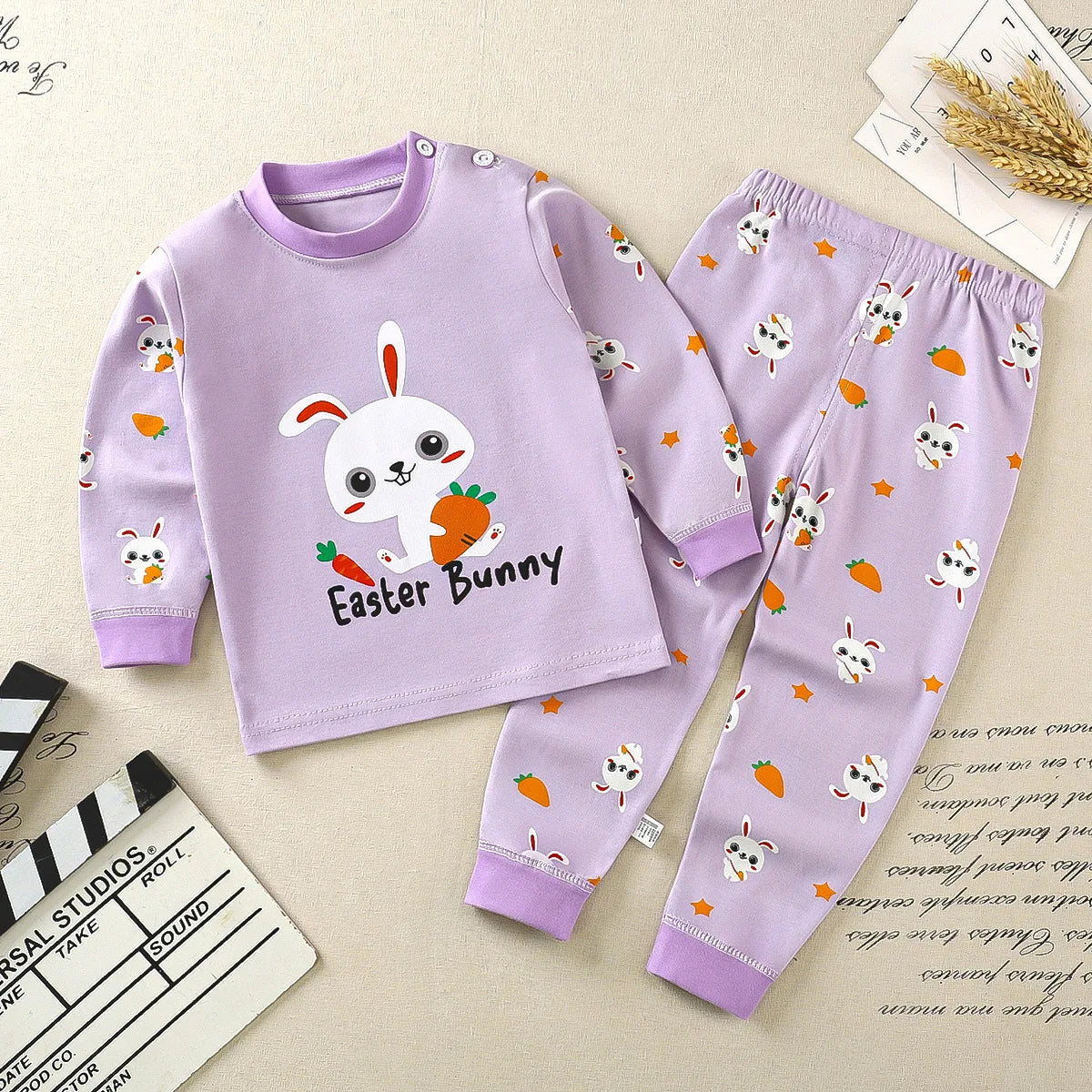 Children Underwear Set Boys Cotton Pajamas Girls Baby Autumn Clothes Long Sleepwear Cotton Kids Home Clothes Children's Clothing
