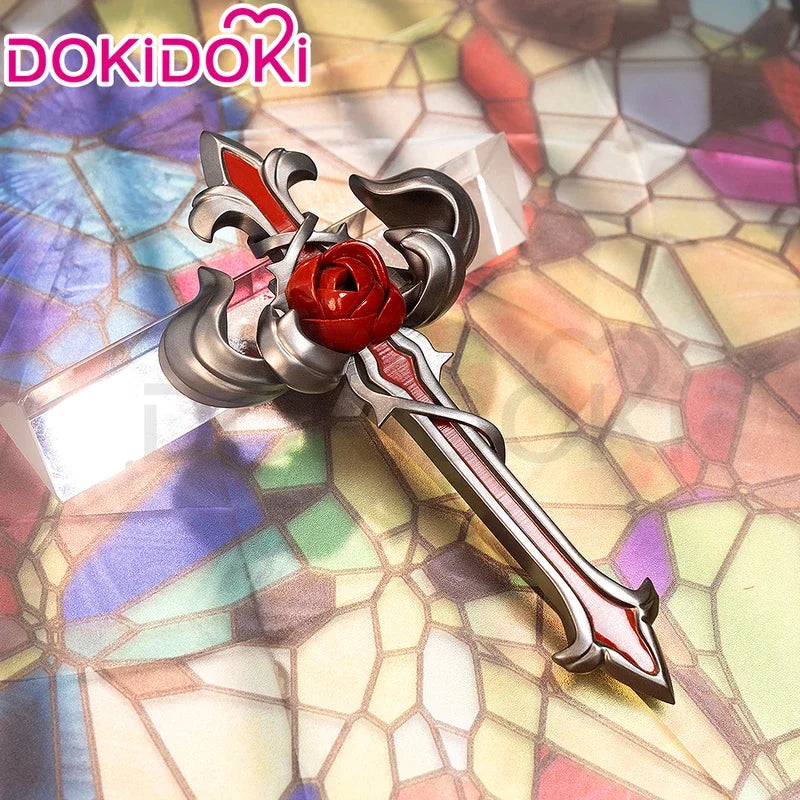 2025 New IN STOCK Wig Game Honkai: Star Rail DokiDoki Argenti Cosplay Ear Clip Men Red Long Hair Fre ★☆★