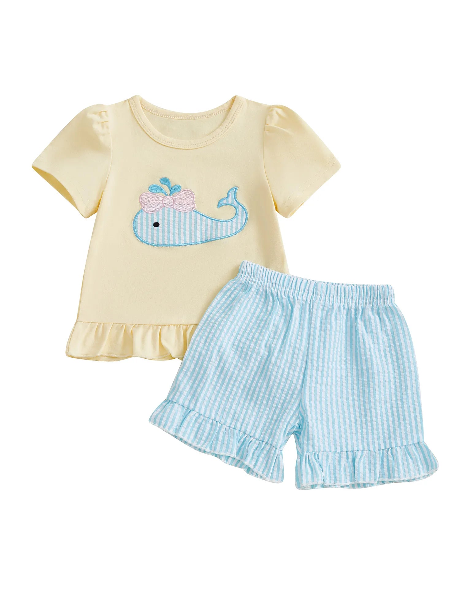 Cute Toddler Girl Floral Print Sleeveless Top and Denim Shorts Set with Bow Detail - Summer Outfit for Little Princesses
