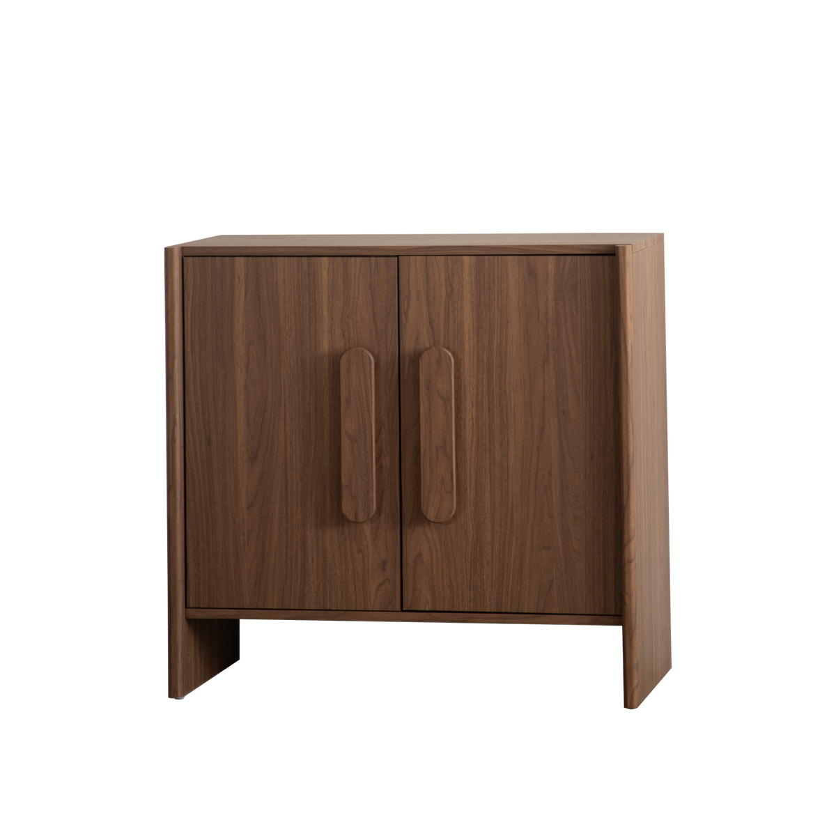 Sideboard Cabinet with Two Doors and an Adjustable Shelf in Walnut