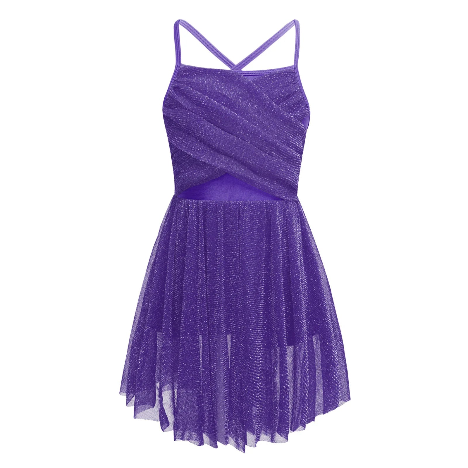 Kids Girls Ballet Leotard Dress Sleeveless Gymnastics Workout Modern Contemporary Dancewear Latin Lyrical Ballerina Costumes