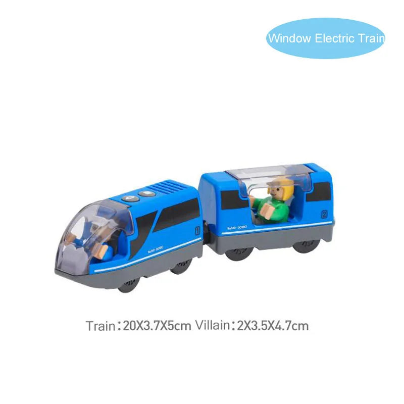 RC Electric Train Set Truck Magnetic Train Diecast Slot Car Toy Fit for Wooden Railway Train Track Birthday Christmas Gift