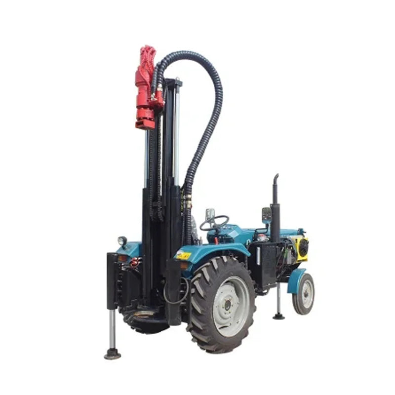 Drill 100M 150M Water Well Machine Mounted On 4X4 Drilling Rig Tractor