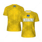 Ukraine Flag Graphic Football T Shirts For Men Summer Casual 3D National Emblem Printed Sports T-shirt Loose Breathable Tees