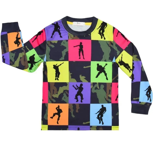 Fortnite Spring Summer Autumn Kids Pajamas Children Sleepwear Baby Sets Boys Girls Pyjamas Cotton Nightwear Clothes