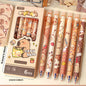 Cute Capybara Gel Pens - 6Pcs Kawaii Pen Set Quick-Drying Blue Erasable for Office School Kawaii Aesthetic Stationery