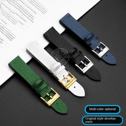watch band For GUCCI YA1264065 Little Bee Embroidered Gucci Men's and Women's Green Genuine Lea/ther Watch Strap 20mm Bracelet