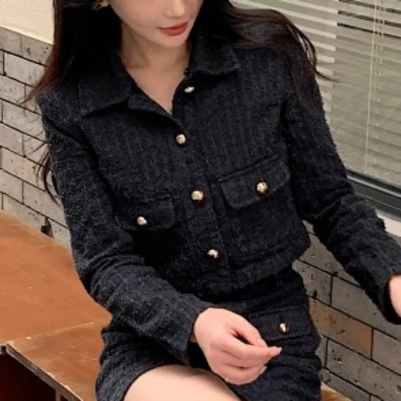 ANJY Autumn Winter New Women Washed Distressed Light Luxury Long Sleeve Fur Collar Denim Jacket Chic Ins High Street Coat A11107