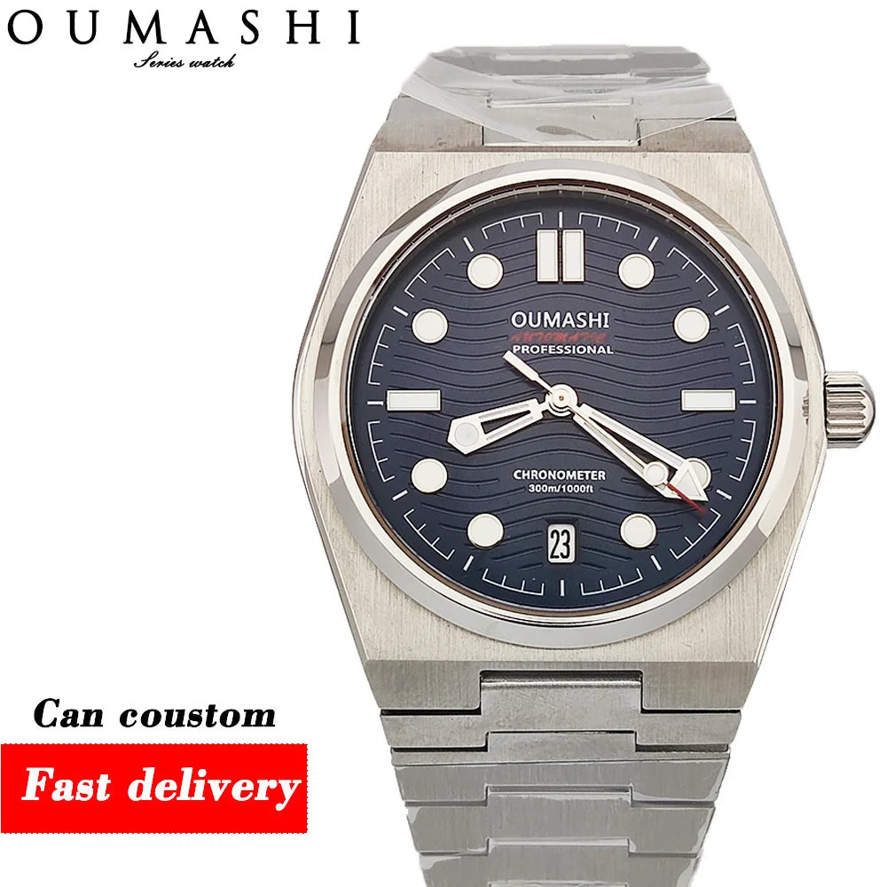 New Luxury Men's watch Stainless steel sapphire glass 10Bar waterproof wrist watch NH35 Movement Automatic mechanical NH35 watch