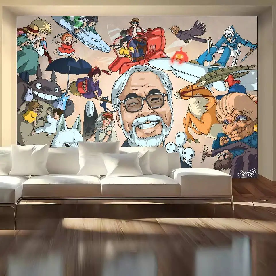 M-Miyazakis Characters Theme Party Backdrop Cloth For Girls Birthday Decorations Background For Photoshoot