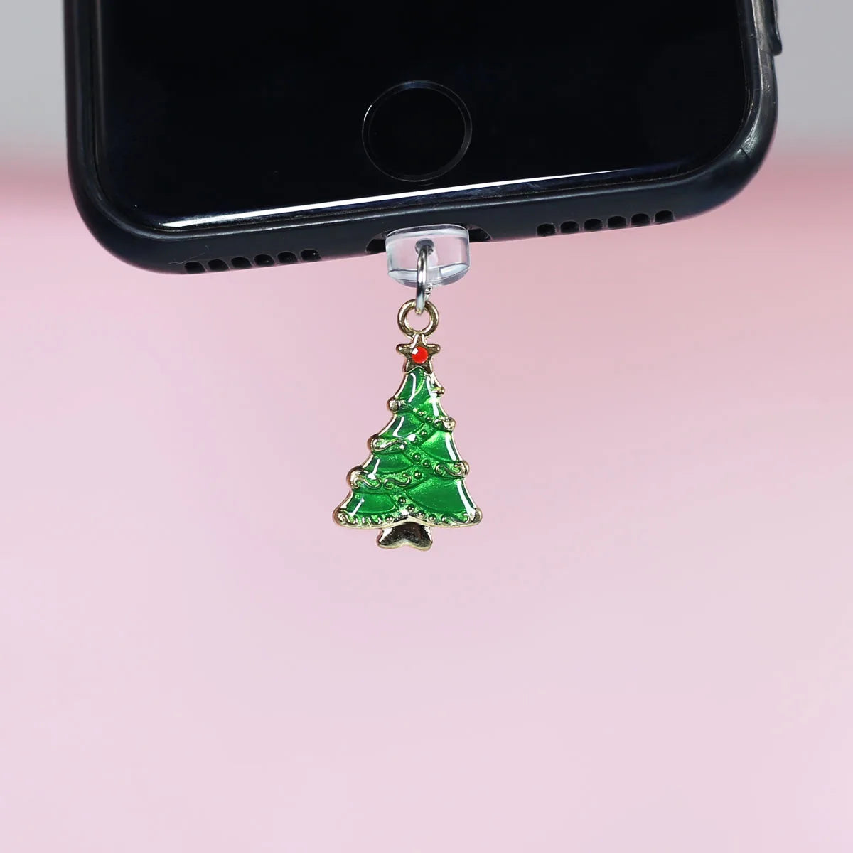 Christmas Santa Claus Christmas Tree Christmas Hat Mobile Dust Plug Pendant For IPhone Accessories Decoration Type-C Port Dust
