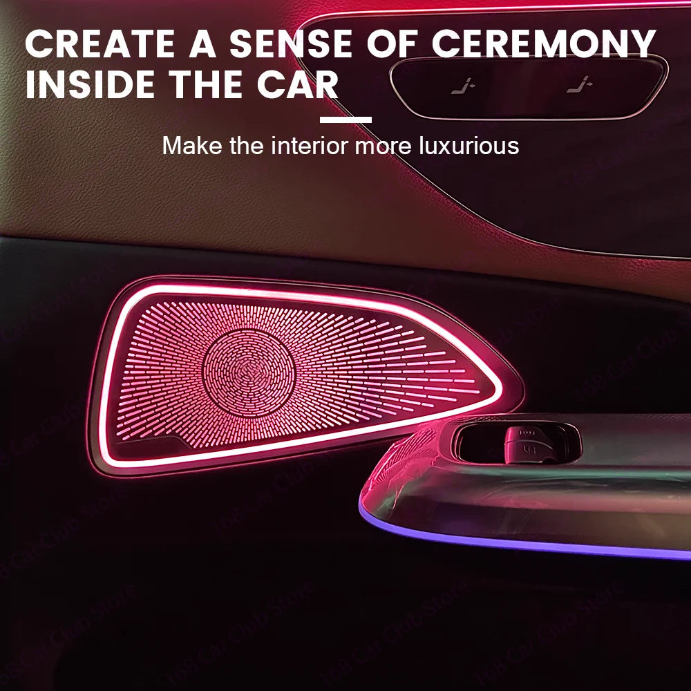 64 Color Internal And External Luminous Speaker Cover Ambient Light For Mercedes Benz W214 New E Class Car Lnterior Modification