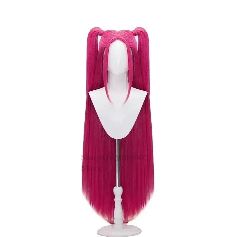 Rumi Mira Zoey Cosplay Wig KPOP Demon Hunters Anime Cosplay Huntrix Women Halloween Party Cosplay Costume Props 120cm Long Hair
