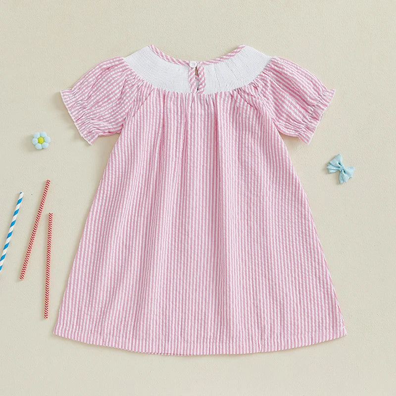 Toddler Girl Sleeveless Floral Print Ruffle Hem Dress Summer Casual A-Line Dress with Bow Detail and Embroidery