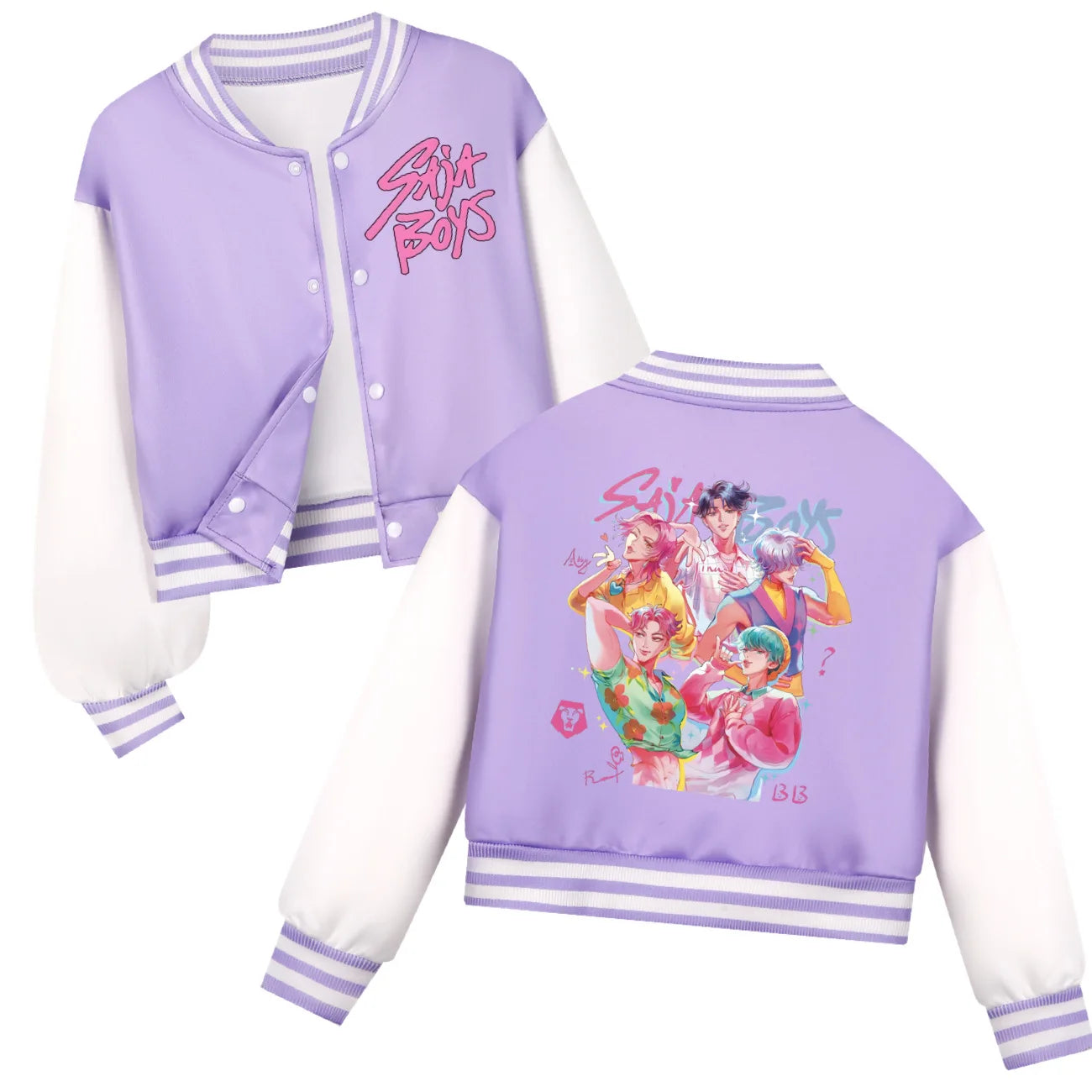 KPop Demon Hunters Kids Huntrix SAJABOYS Clothes Boys Baseball Uniform Spring Autumn Girls Baby Casual Hoodies Children Costume