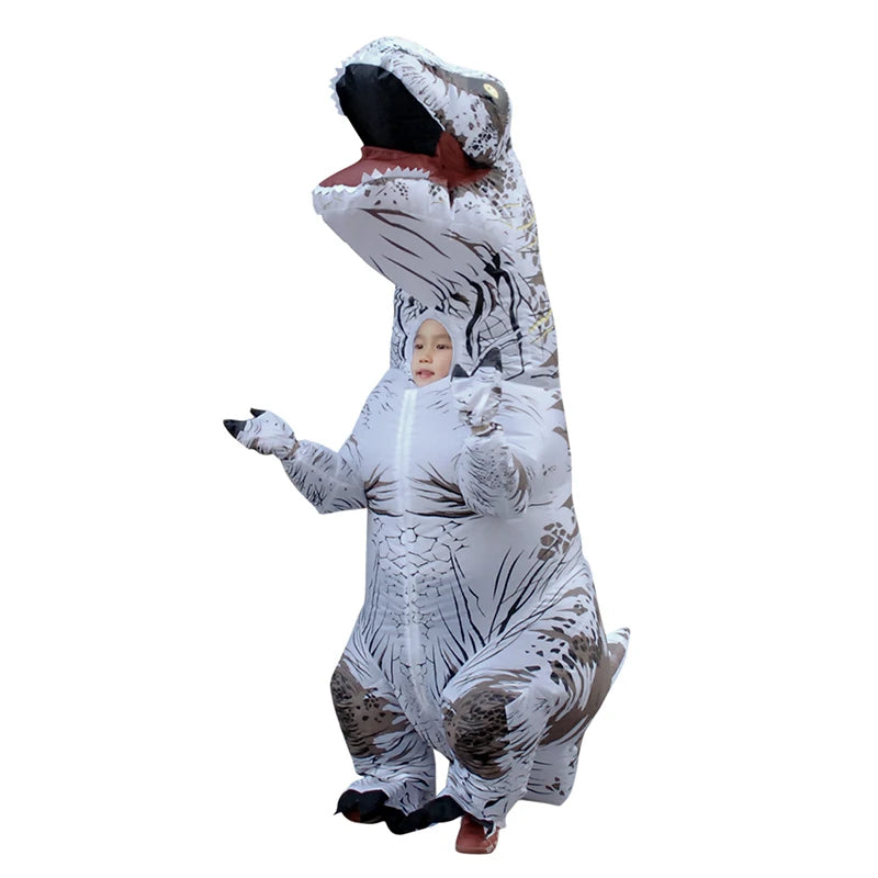 Funny Inflatable Dinosaur Carnival Costume Halloween Christmas New Year Birthday Party Role Playing T-Rex Inflatable Suit Gift