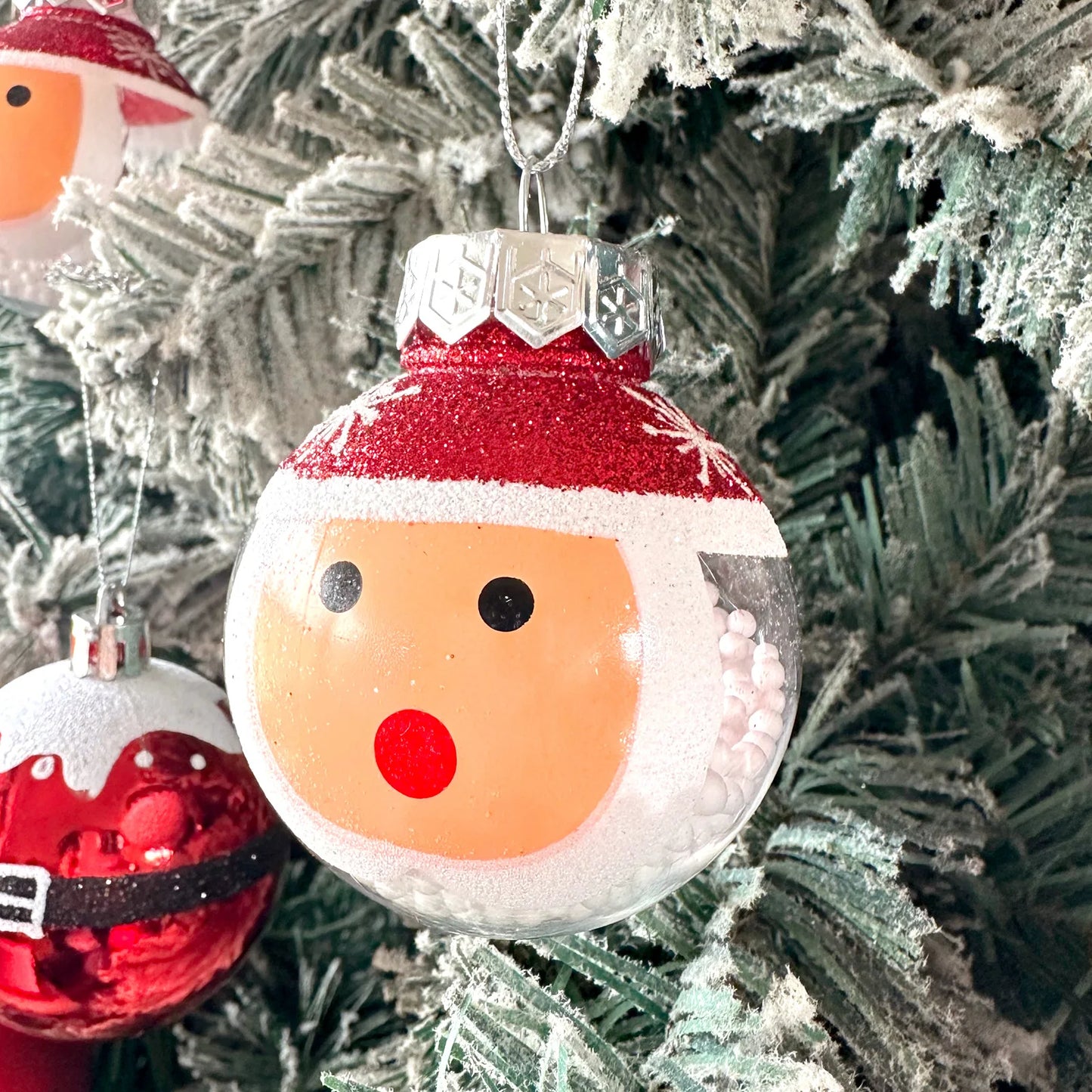 9PC Christmas Ball Christmas Tree Decoration Hanging Ball Holiday Party Decoration 6CM DIY Painted Christmas Tree Pendant