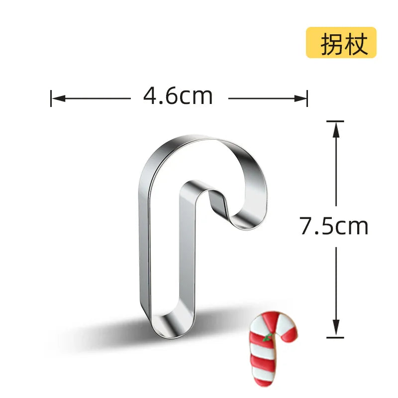 Christmas Cookie Cutter Stainless Steel Biscuit Mold Baking Tool Christmas Theme Snowflake Santa Claus Cake Biscuit Mould M542