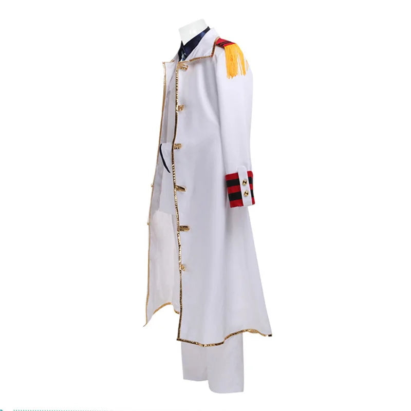 Monkey D Garp Cosplay Costume Garp 1 Piece Garp The Fist Outfit Male Marine General Uniform with Justice Coat Con Apparel