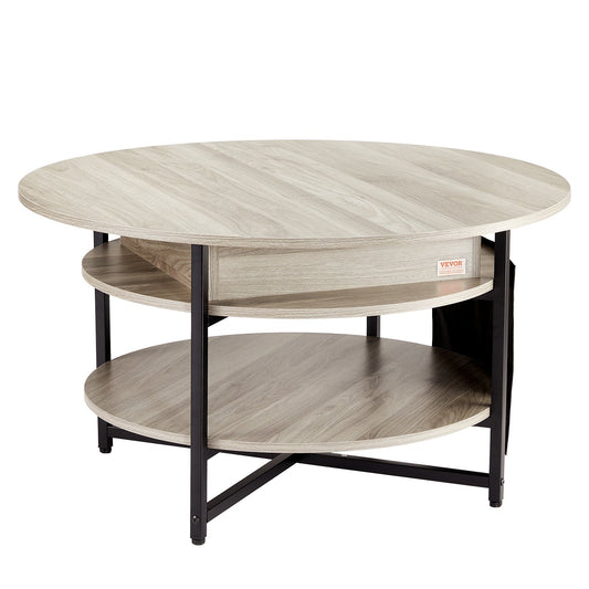 Lift Top Coffee Table, 35.3 In Round Coffee Table With Extra Storage