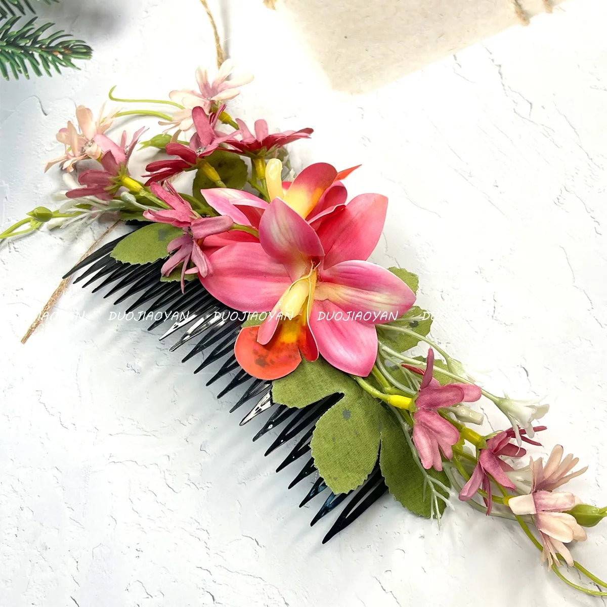 YHJ Beautiful Flowers Hair Pin Party Wedding Performance Bridesmaid Hair Combs Hair Clips for Women Girls