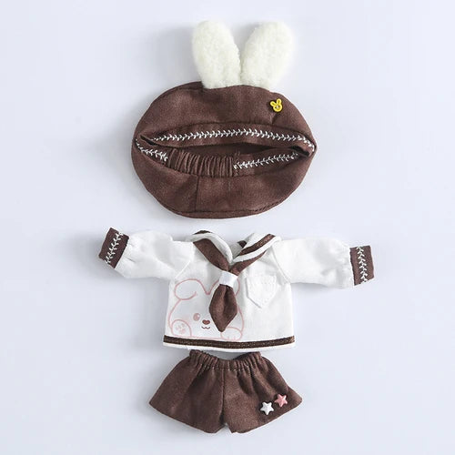Baby Clothes Top + Hat + Pants/Skirt For 1/12 BJD,Ob11,Molly, Gsc,Body9 Doll Accessories Boys Girls Toys