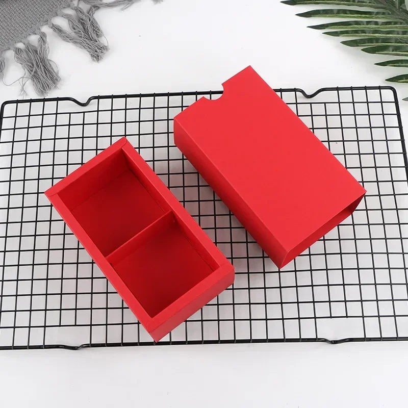 10Pcs 2 Grid Mooncake Boxes Clear Window Cardboard Gift Box Egg Yolk Crisp Cookies Candy Cake Box Birthday Christmas Party Favor