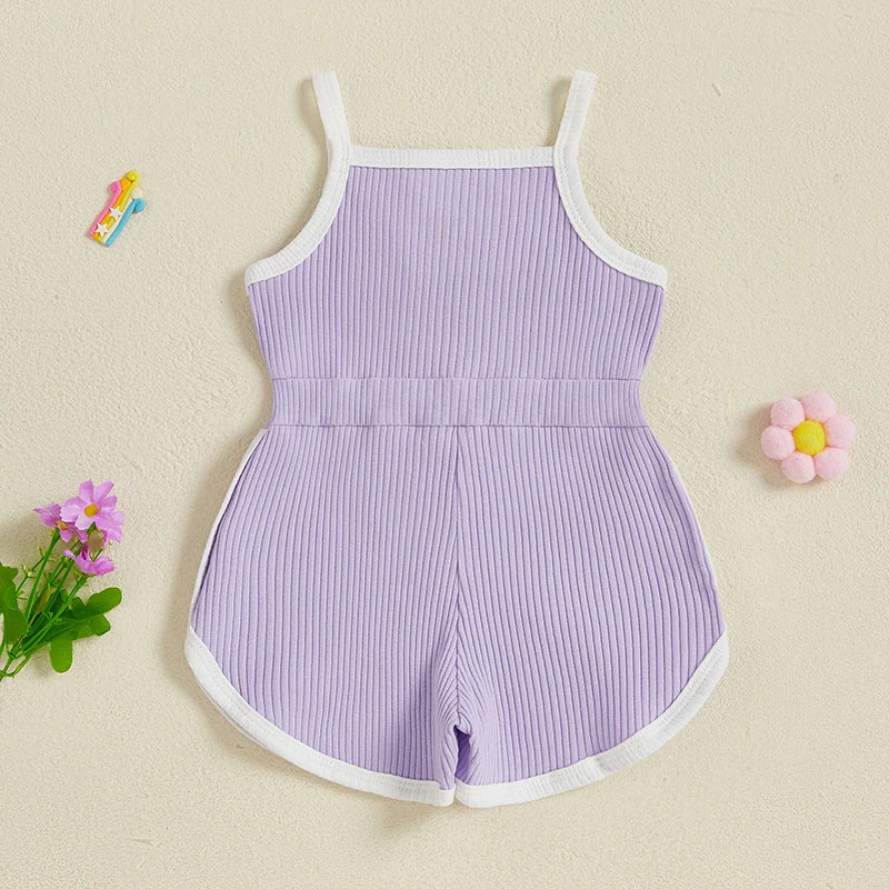Toddler Baby Girl Summer Playsuits Sleeveless Spaghetti Strap Crochet Flower Romper Shorts Infant Short Jumpsuit Clothes