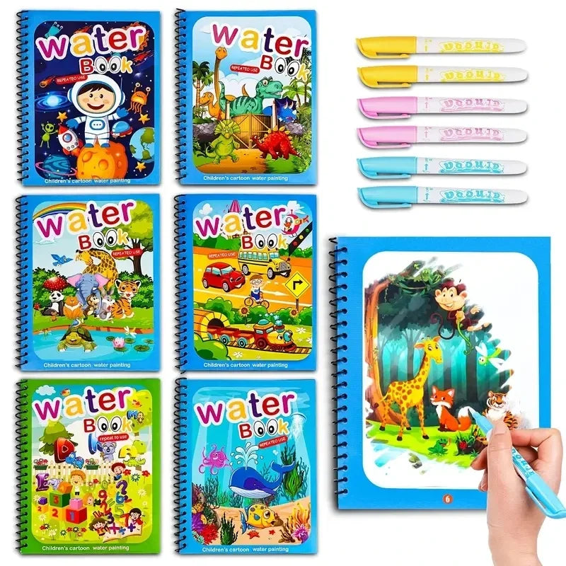 NEW Kids Magic Water Drawing Books Coloring Books Painting Toys for Kids Birthday Christmas New Year Gift for Boys and Girls
