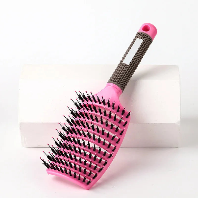 Detangling Hair Brush Bristle&Nylon Women Wet Massage Comb Curly Hairdressing Salon Styling Tools Special for real hair wigs
