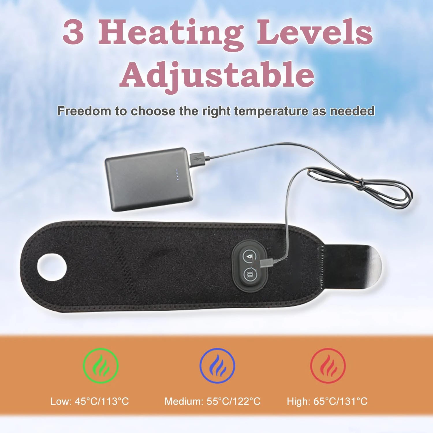 Electric Heating Wrist Brace Vibration Massage 3 Levels Hot Compress Portable Wrist Brace Protector Sports Hand Joint Brace Tool