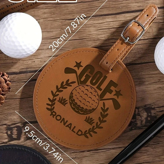 Personalised custom engraved golf mark gift with personalised DIY golf pad and ball marker holder without studs