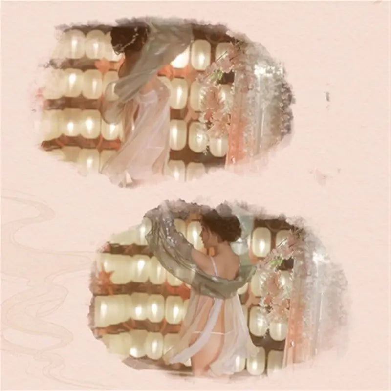 New Chinese for Summer 2025 Sexy Lingerie Mproved Hanfu Embroidered with Lotus Transparent and Comfortable Breathable and Cool