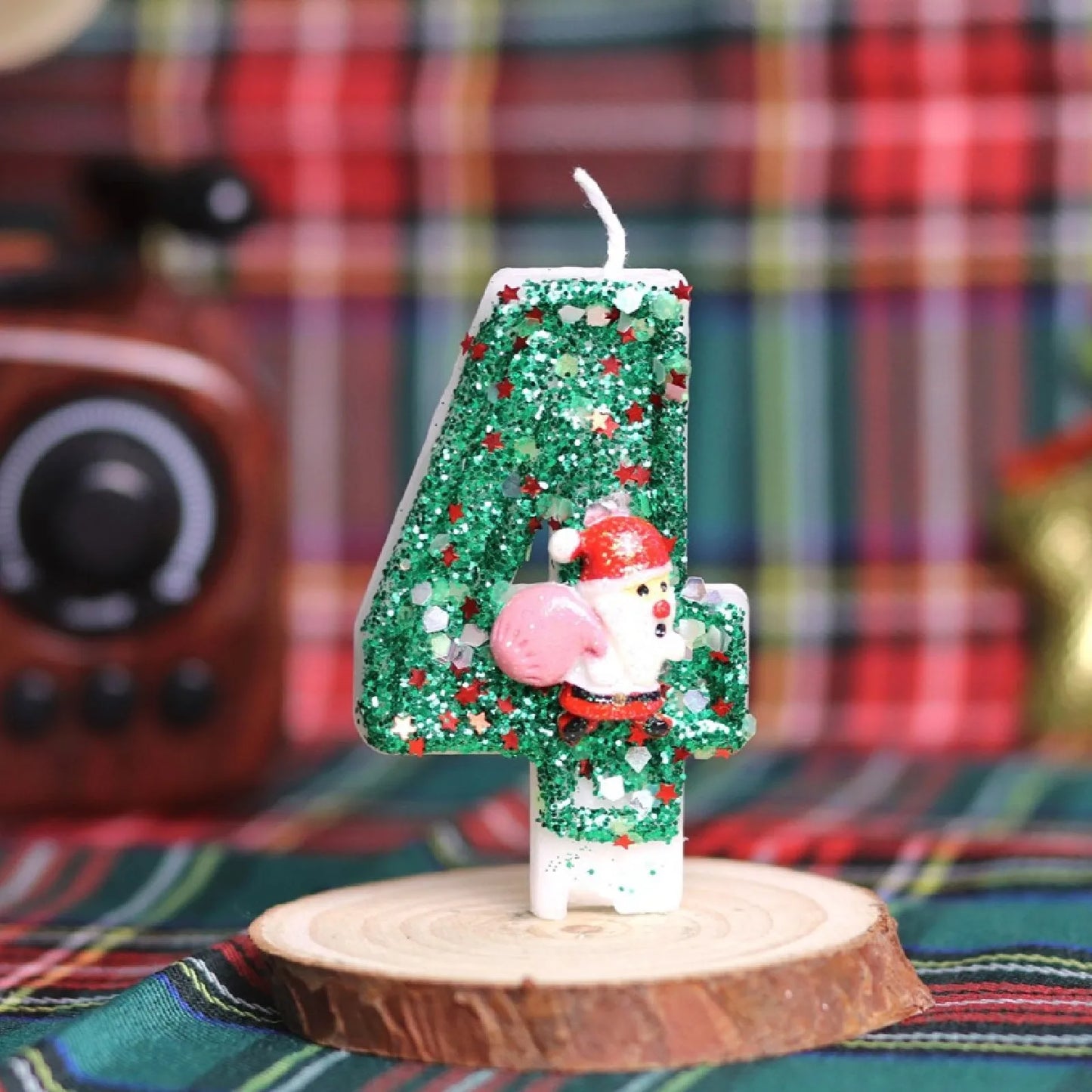 Sparklers Birthday Candle 0-9 Number Digital Candles Santa Claus Cake Topper Birthday Christmas Party Decoration Baby Shower