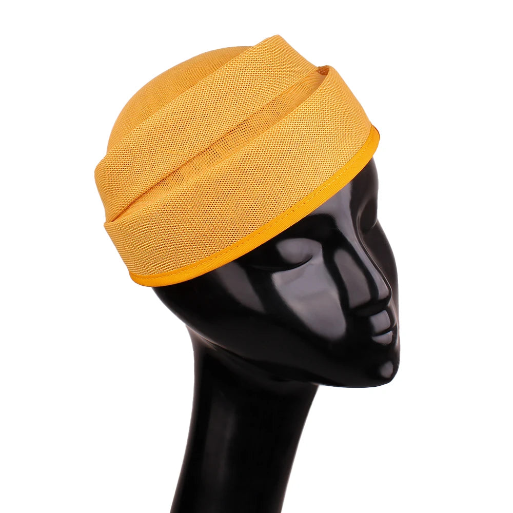 Bride Wedding Fascinators Base Ladies Women Party Dinner Hat 20 CM Size Deby Cocktail Chapeau Cap DIY Hair Accessores