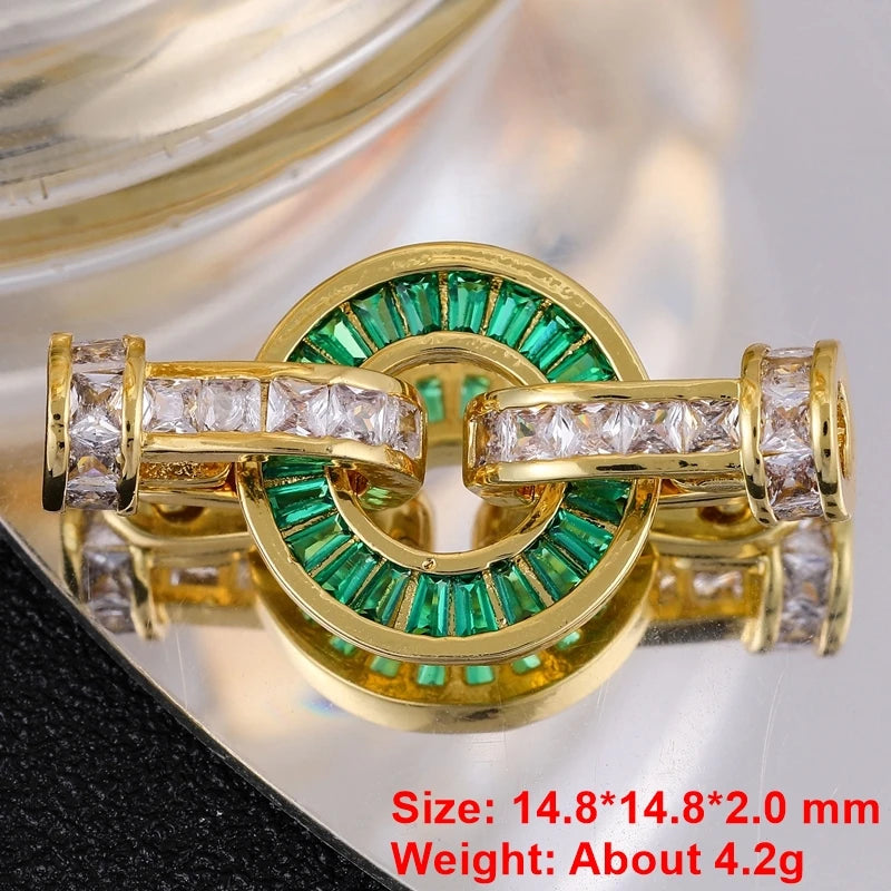 Juya 18K Real Gold Plated Snake Connector Fastener Hook Clasps Accessories For DIY Needlework Cuba Chains Pearls Jewelry Making