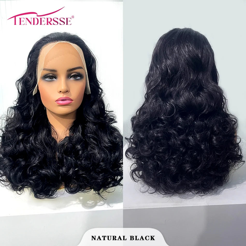 100% Raw Human Hair Bouncy Curly Lace Frontal Wigs 250 Density Ombre Bouncy Loose Wave Double Drawn Hair 13X4 HD Front Lace Wigs