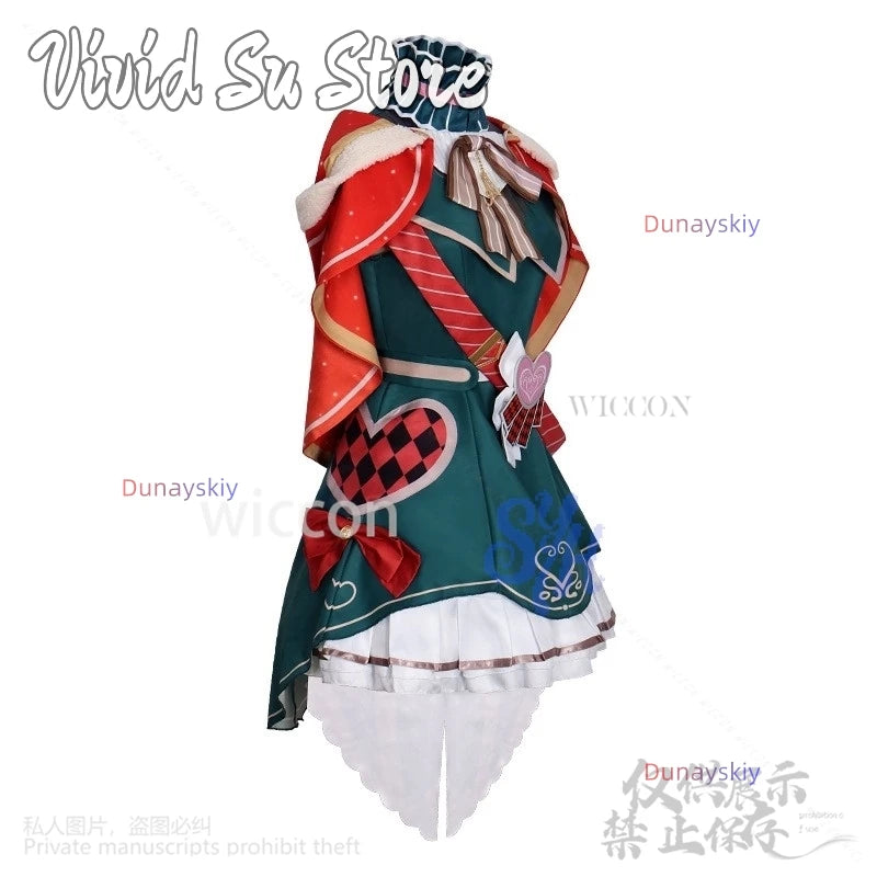 Kusanagi Nene Cosplay Project Sekai Colorful Stage Wonderlands Anime Costume Red Green Dress Kawaii Lolita Halloween Christmas