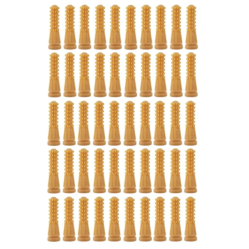 50PCS Chicken Plucker Fingers, Poultry Feather Plucking Rubber Hair Removal Finger For Chicken Duck Quail Goose Durable Yellow-B