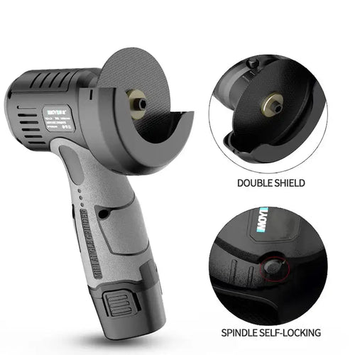 12V Mini Angle Grinder with Cutting Disc 15000 RPM Cordless Electric Angle Grinder 400W Polishing Grinding Machine Brush Motor