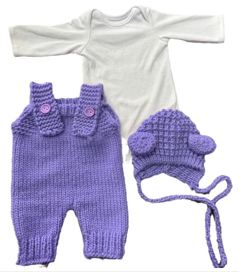 Doll Clothes For 19-22Inch Reborn Baby Doll 48-55cm Reborn Toddler Doll Clothes Accessories Jumpsuit Dress Sweater Knit
