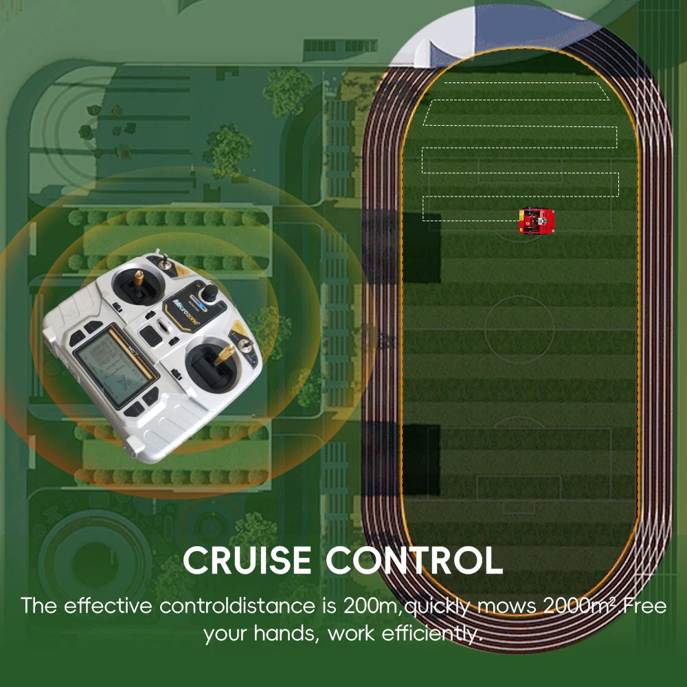 USA STOCK Gasoline Mower Remote Control  With Snow Shovel Plower Grass Cutter MS550SN for Wasteland Garden Agriculture