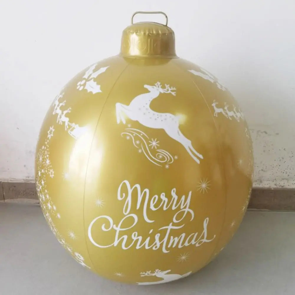 Big 60cm Inflatable Balloons Decoration DIY Christmas Ball without Light Toy Landscape Balloons Festival